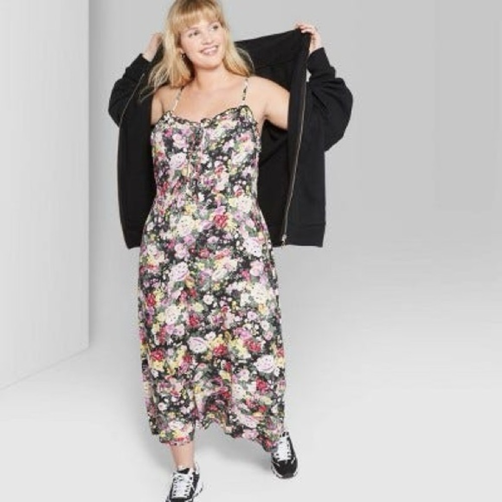 Wild Fable Floral Lace-Up Dress